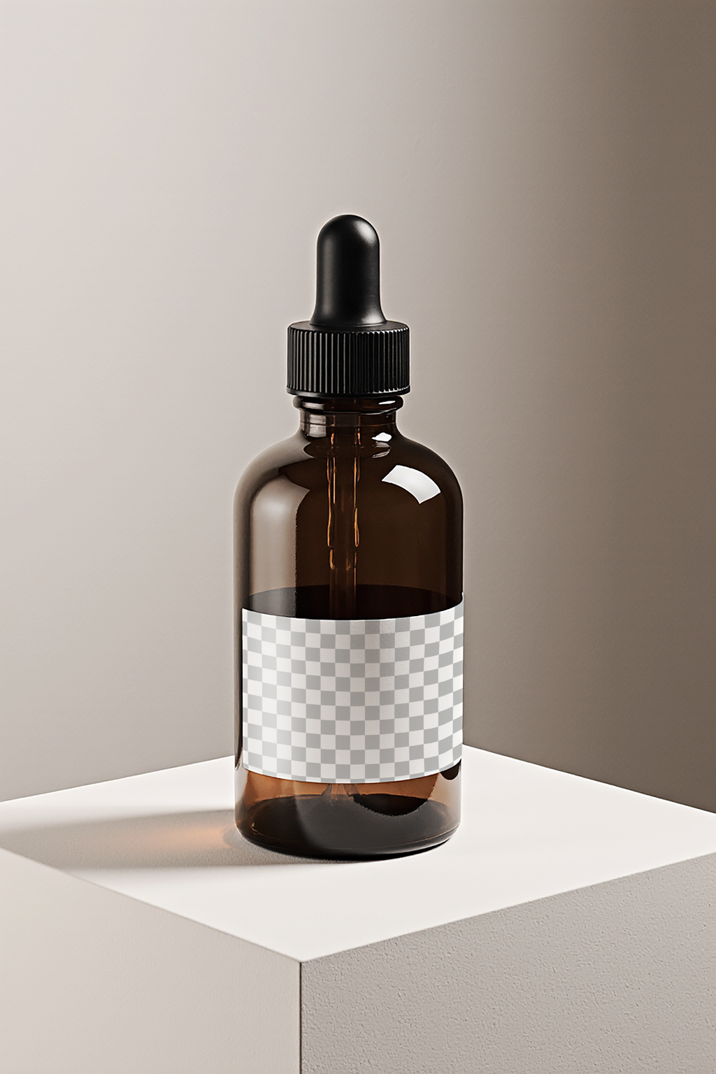 Amber Glass Dropper Mockup