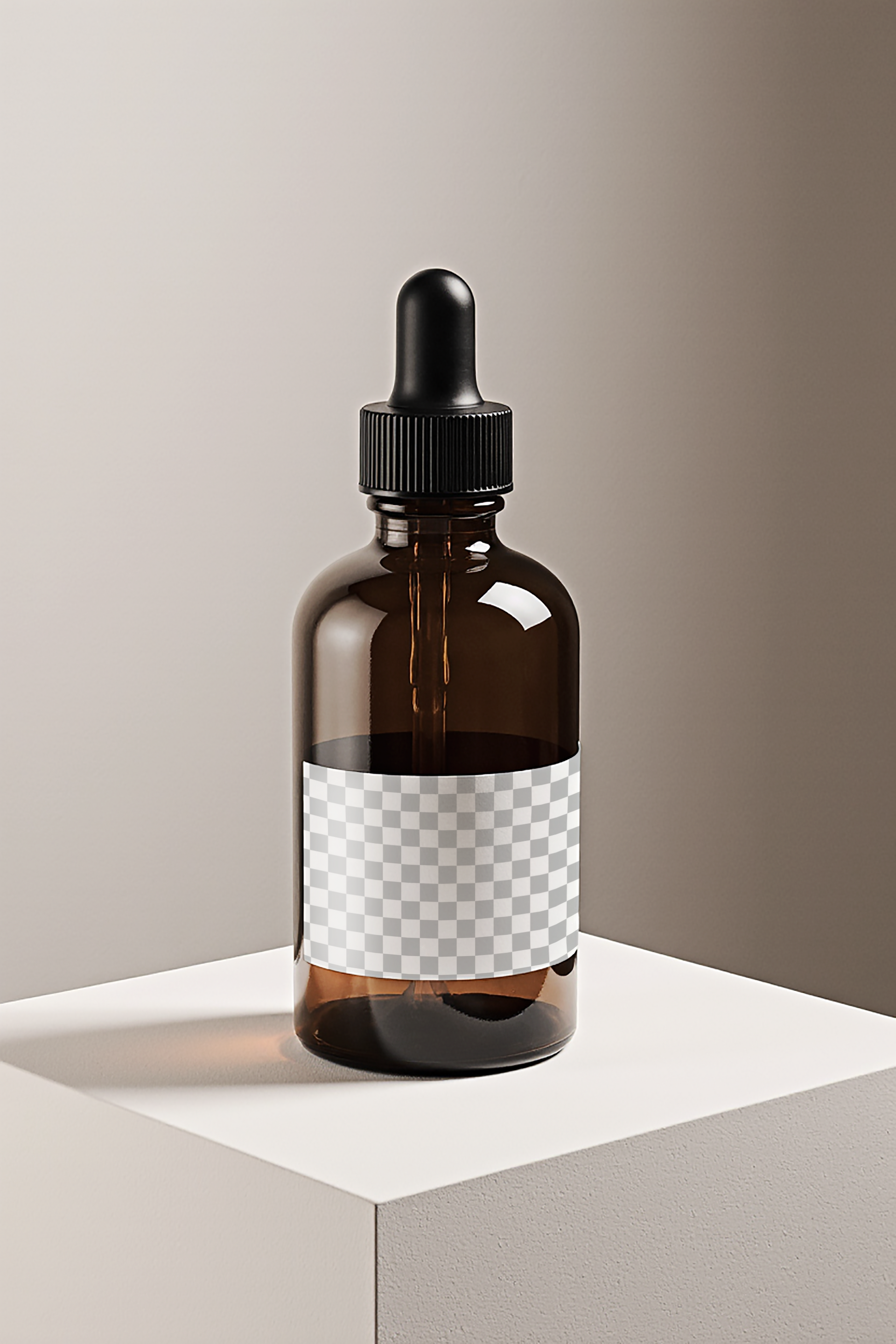Amber Glass Dropper Mockup