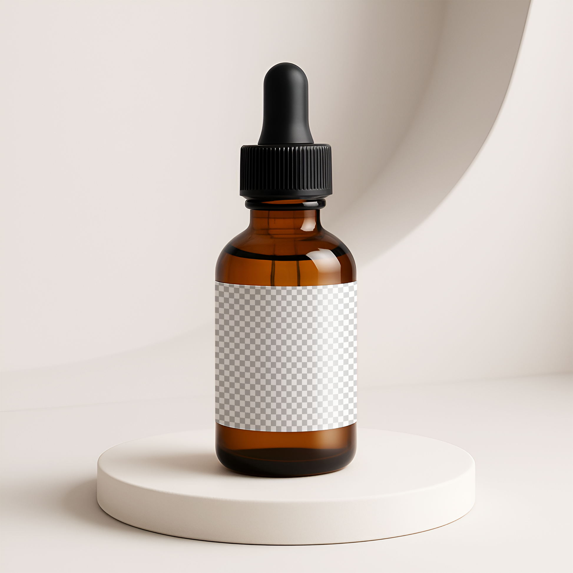 Amber Dropper Bottle Mockup