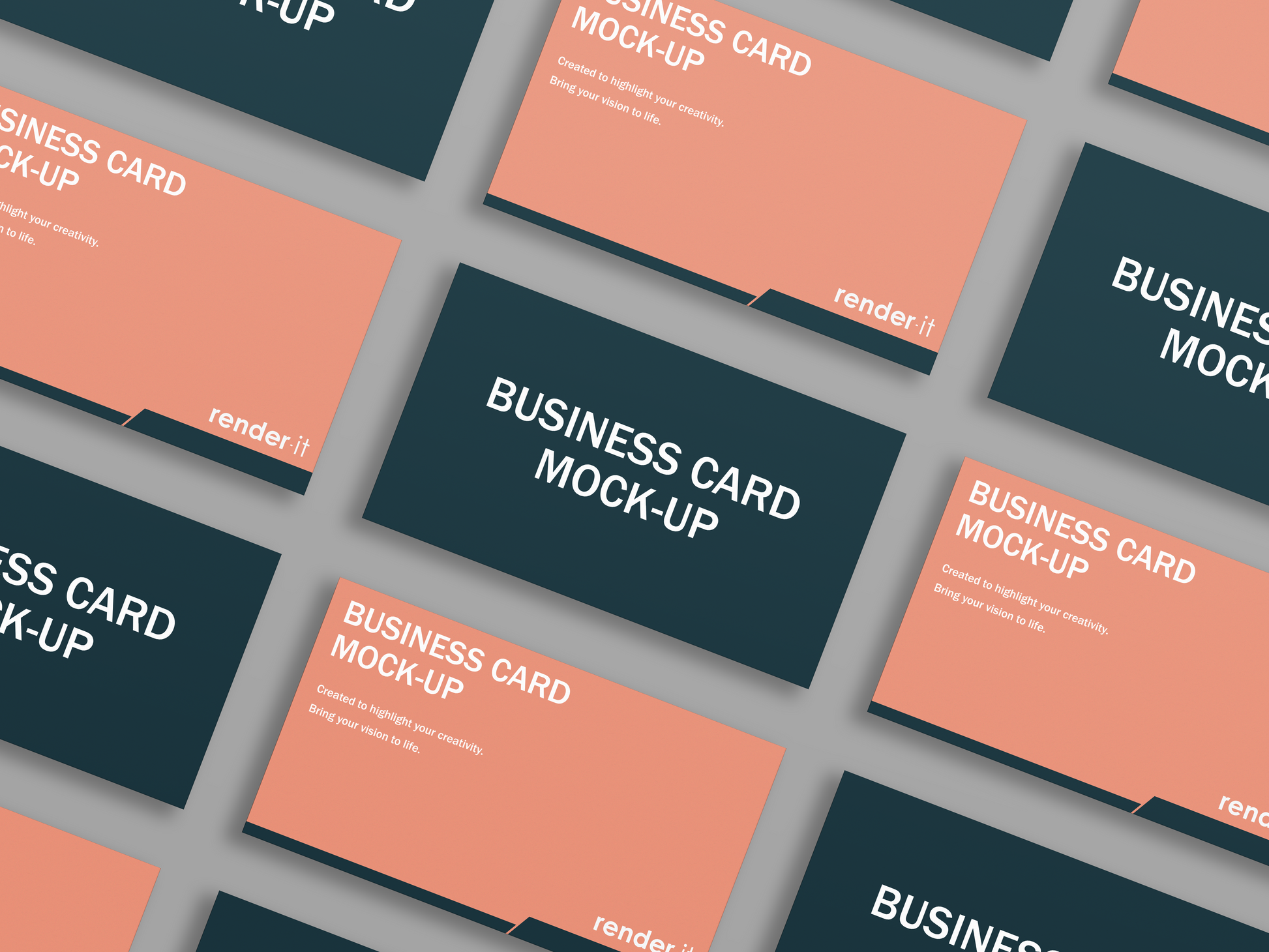 Business Card Grid Mockup