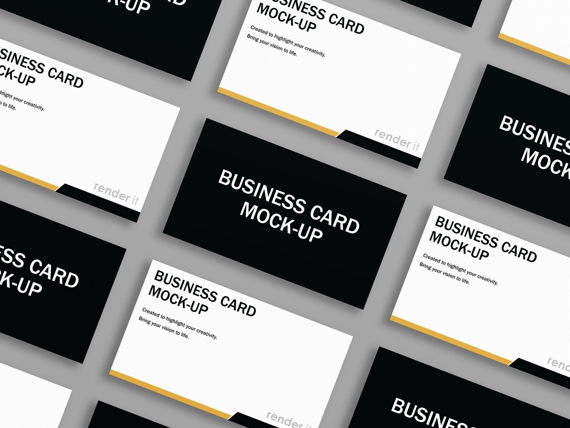 Business Card Grid Mockup