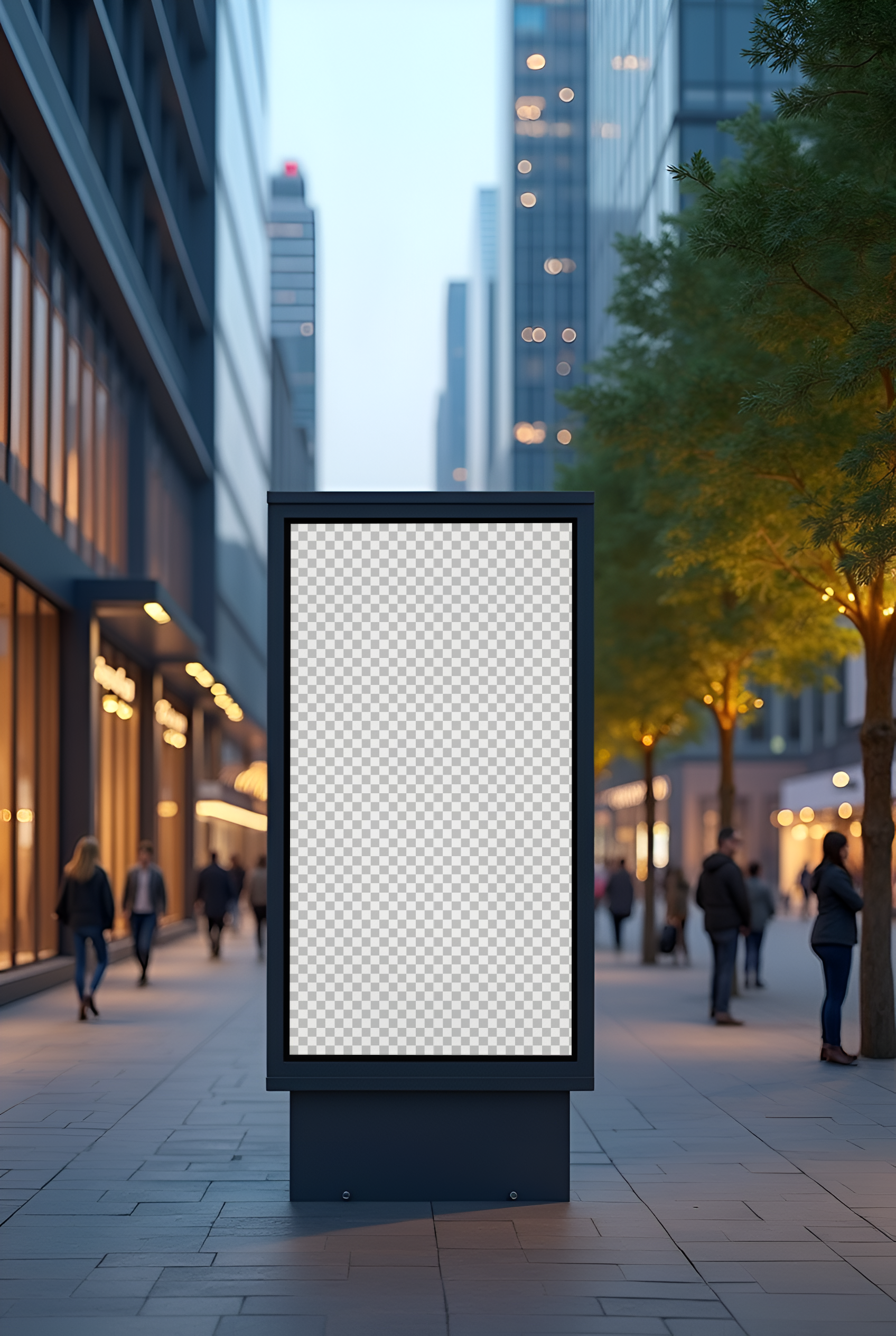 Rectangular Urban Billboard Mockup
