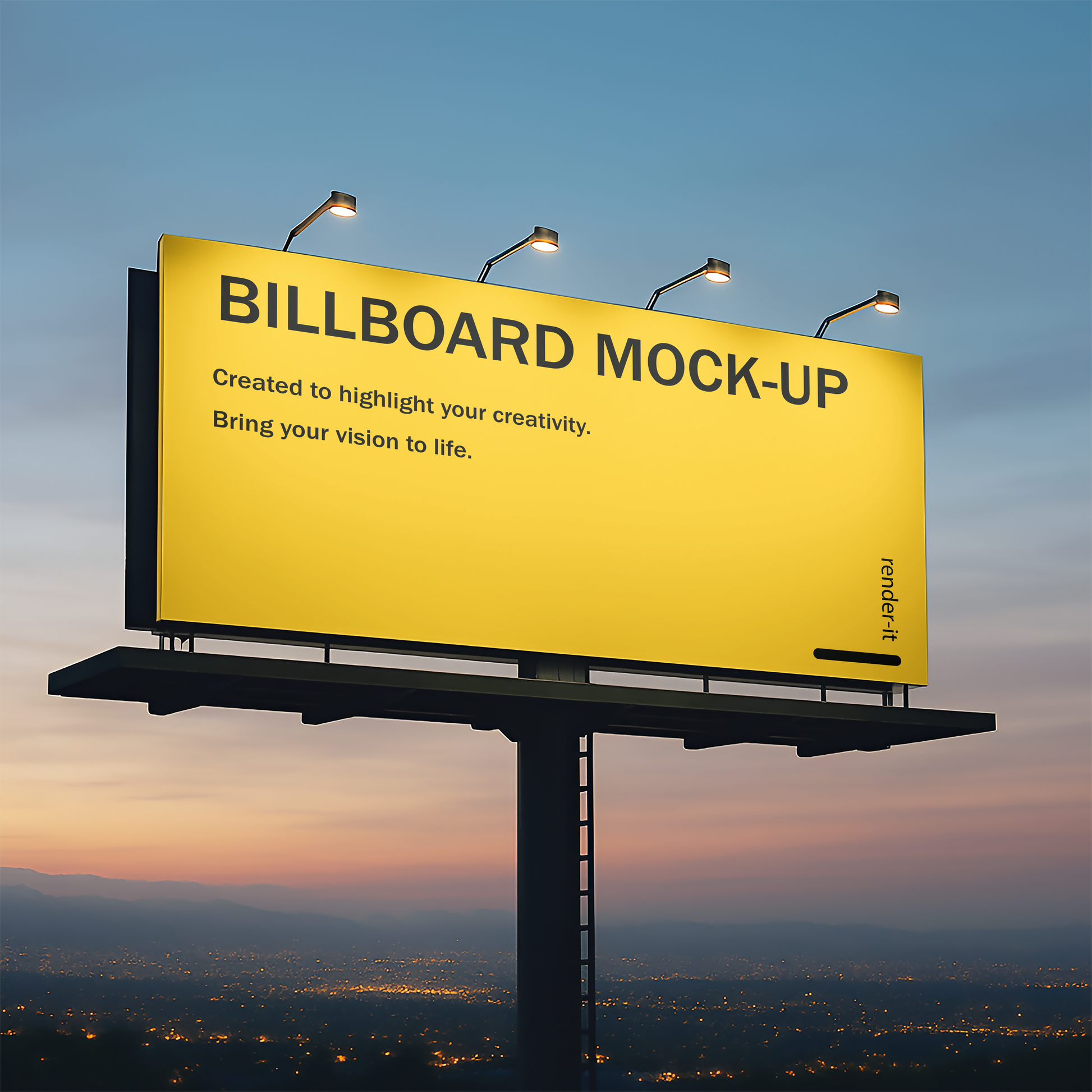 Sunset City Billboard Mockup